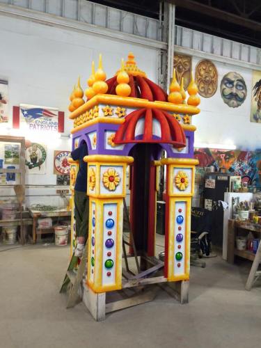 Bright, Mardi Gras colors everywhere.